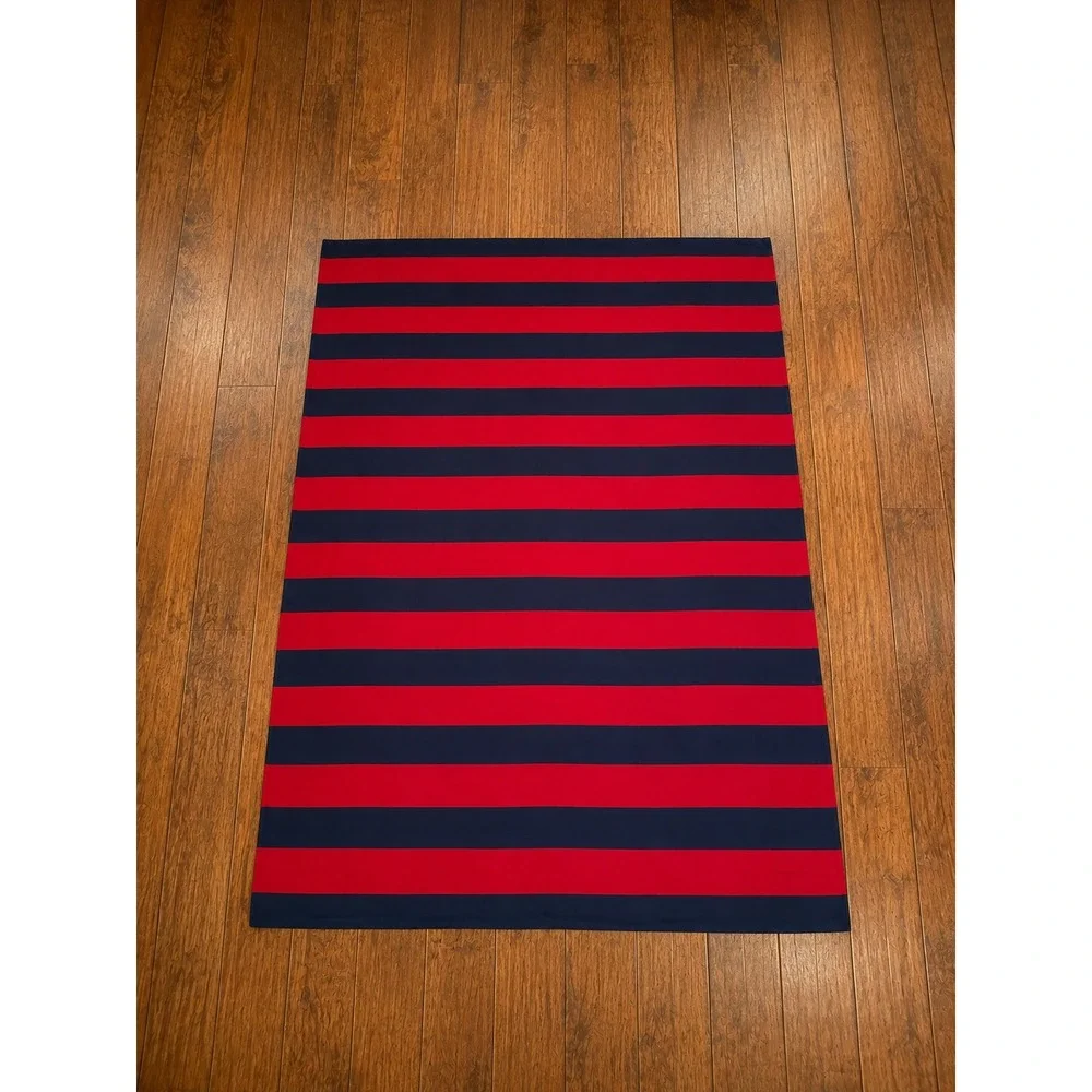 Pottery Barn Teen Twin Duvet PBTeen Rugby Striped Cotton Bedding Preppy Nautical